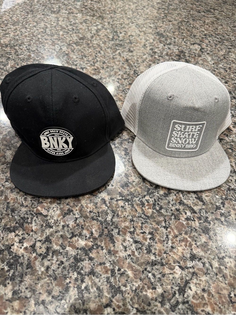 Binky Bro Toddler Snapback Hat Duo - Black and Light Gray
